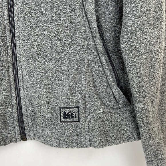 REI fleece zip up hoodie gray jacket M - Picture 3 of 7